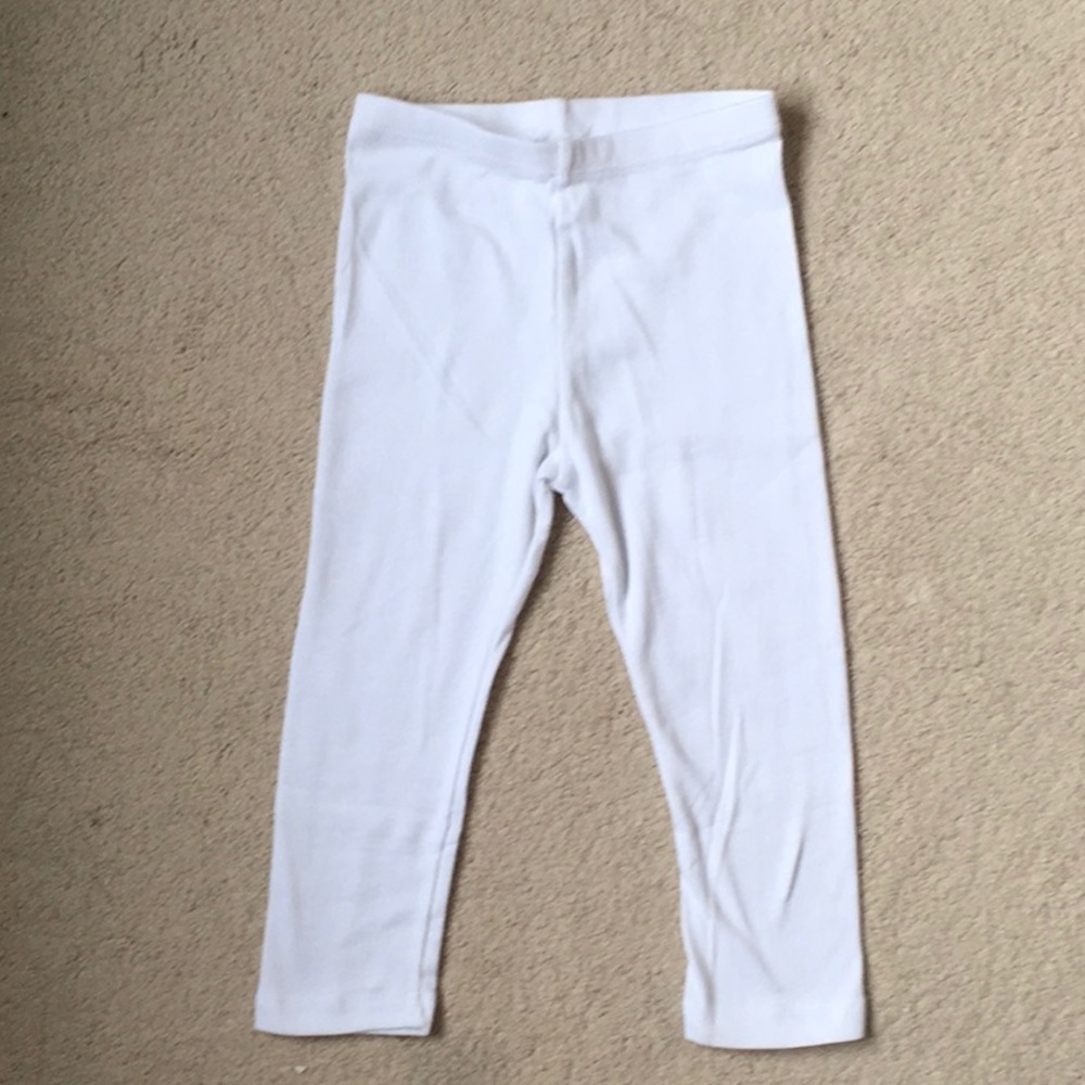 Girls City Threads White Capri Leggings NWOT 5